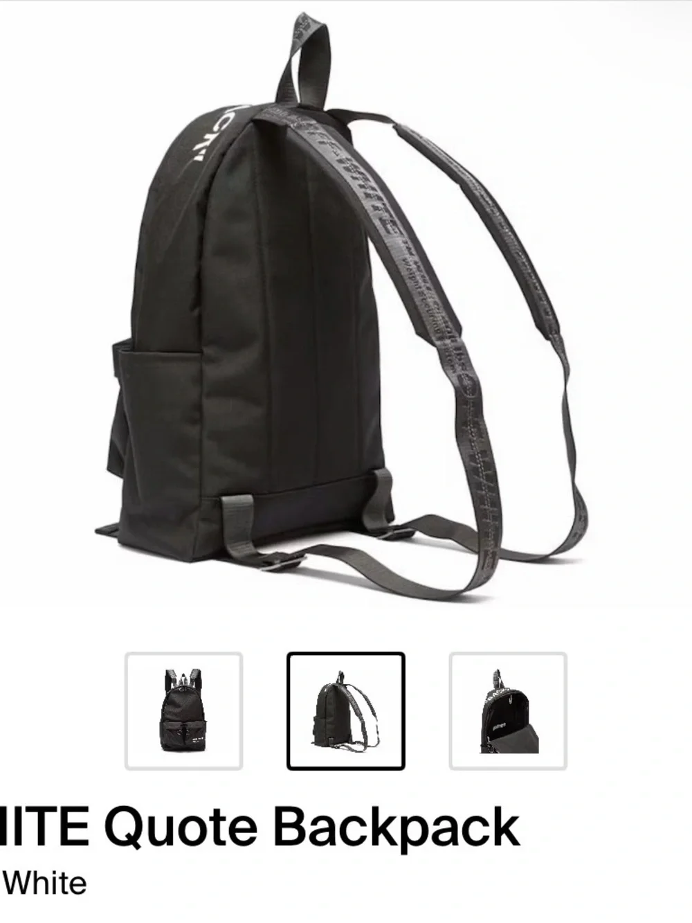 Off-White Black Backpack with 